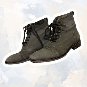 Handmade in Italy Leather Sole Canvas Boots